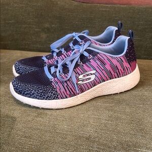 Skechers Memory Foam Navy and Pink Athletic Shoes